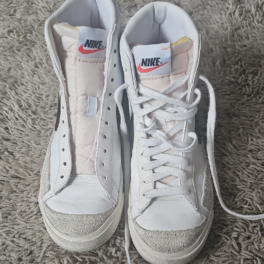 Nike Women's White, Pink & Gray High-Top Sneakers